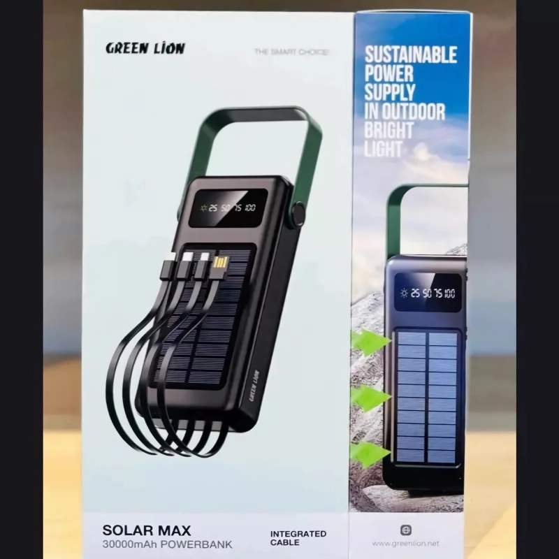 قیمت و خرید پاوربانک خورشیدی 30000 میلی آمپر ساعت گرین لاین مدل سولار مکس GL-PB72